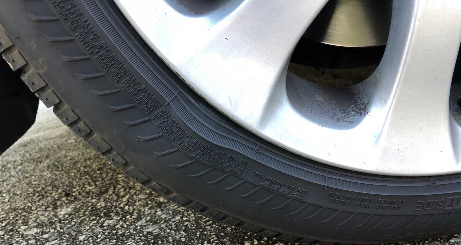 Small tyre bulge